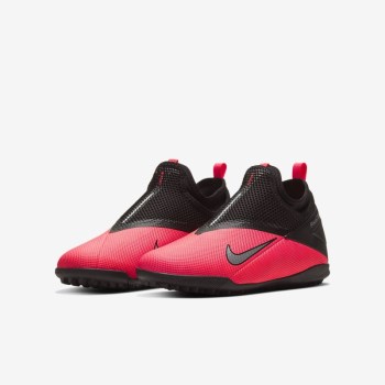 Nike Jr. Phantom Vision 2 Academy Dynamic Fit TF - Nagyobb Gyerek Focicipő - Piros/Fekete/Fekete/Met